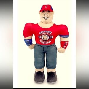 John Cena Plush Doll - Red Shirt WWE Collectible 23 inch tall WWE Figure